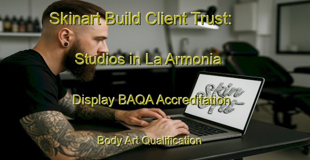 Skinart Build Client Trust: Studios in La Armonia - Display BAQA Accreditation | Body Art Qualification Authority | BAQA-Argentina